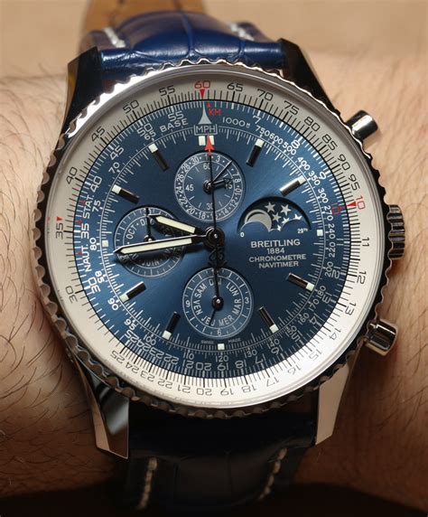 breitling ab0151 blue|navitimer 01 43mm ammo strap.